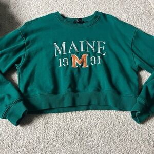 Green Cropped Sweater